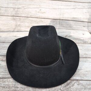 Biltmore Black Wool Felt Silver Bacall Western Cowboy Hat Men’s
